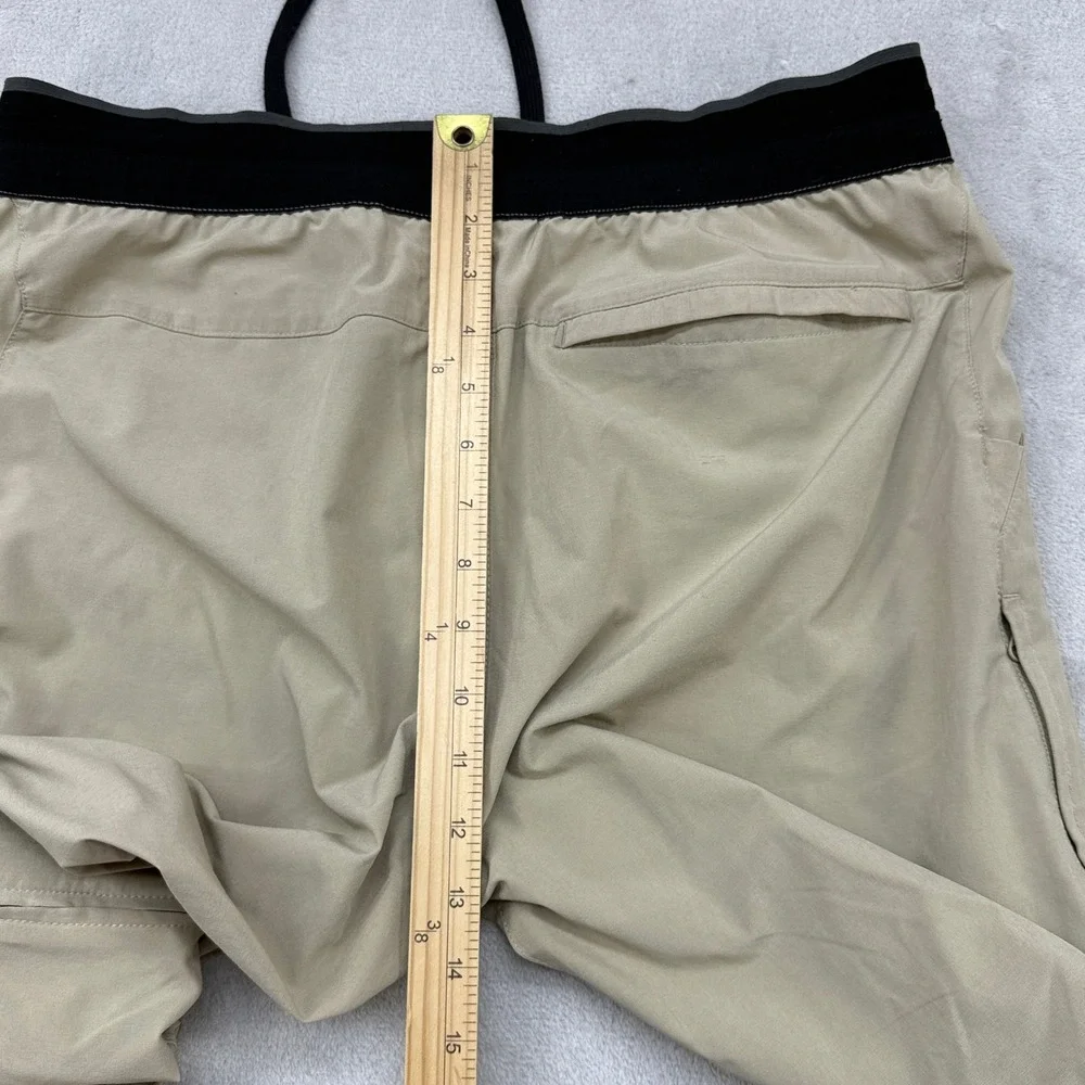 The North Face Convertible Pants Mens 34x30 Khaki Tan Zip Off Hiking NF0A3SO8